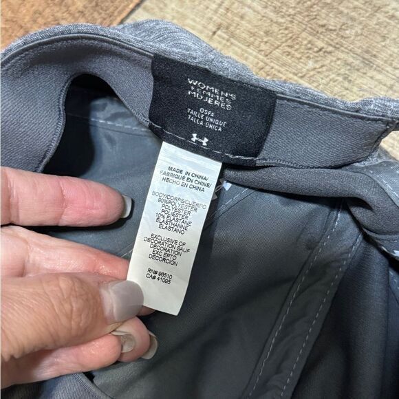 Under Armour Hat Cap Womens Heathered Gray Strapback Adjustable Embroidered Logo - Picture 8 of 8